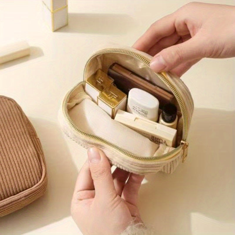 Compact Makeup Bags for Travel, Featuring Zippers, Earphone Storage, Sanitary Napkin Compartments, And Cosmetic Organization. Ideal for Women, These Small Pouches Are Perfect for Lipsticks And Other Cosmetics, Available in a Alpen Store