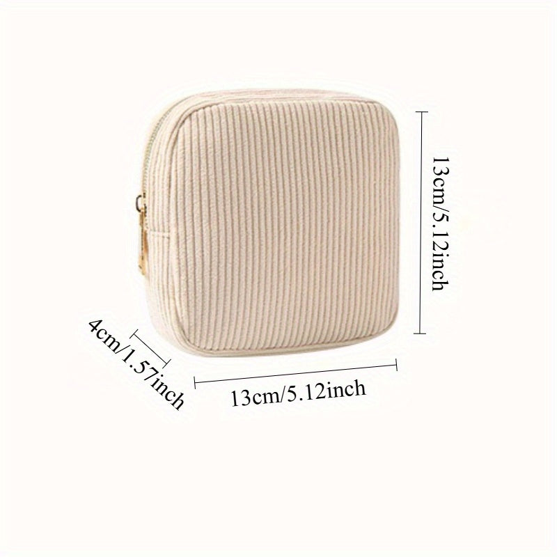 Compact Makeup Bags for Travel, Featuring Zippers, Earphone Storage, Sanitary Napkin Compartments, And Cosmetic Organization. Ideal for Women, These Small Pouches Are Perfect for Lipsticks And Other Cosmetics, Available in a Alpen Store