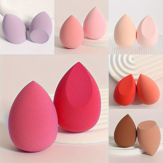 2pcs Beauty Makeup Sponge Powder Puff Set, Beauty Makeup Egg, Latex-Free Beauty Makeup Puff for Liquid, Cream And Foundation Mixing Beauty Tools Alpen Store