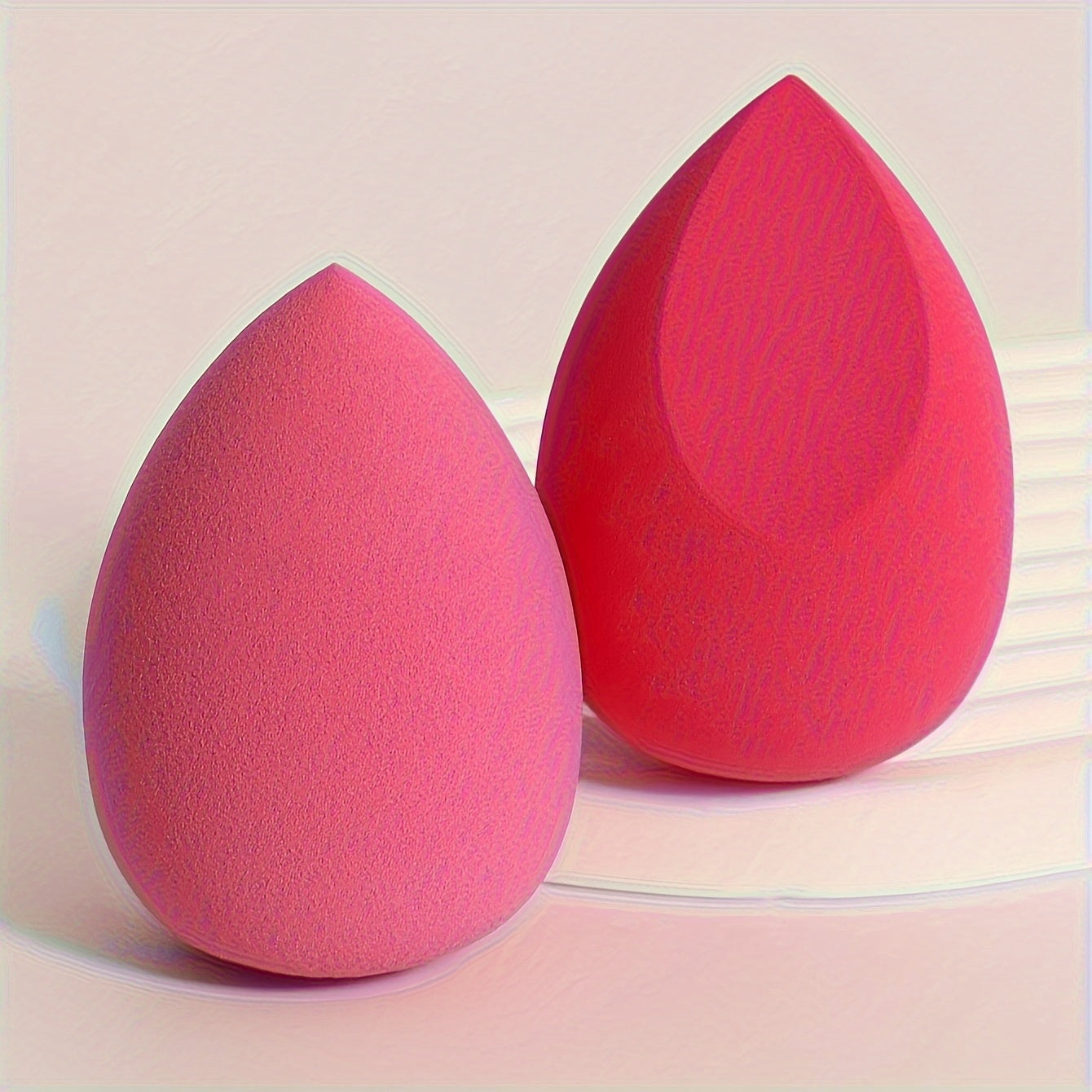 2pcs Beauty Makeup Sponge Powder Puff Set, Beauty Makeup Egg, Latex-Free Beauty Makeup Puff for Liquid, Cream And Foundation Mixing Beauty Tools Alpen Store