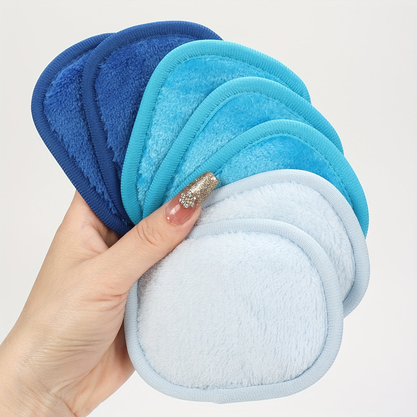 810 Makeup Remover Wipes Gradient 7pcs, Machine Washable and Reusable, Suitable for All Light Beige Types Alpen Store