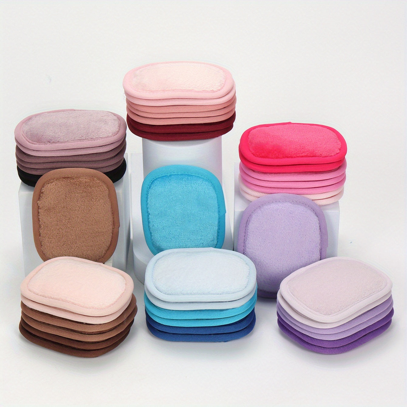 810 Makeup Remover Wipes Gradient 7pcs, Machine Washable and Reusable, Suitable for All Light Beige Types Alpen Store