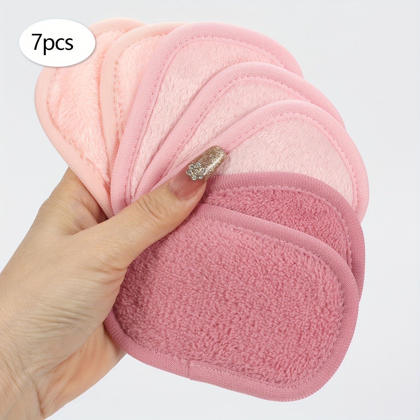 810 Makeup Remover Wipes Gradient 7pcs, Machine Washable and Reusable, Suitable for All Light Beige Types Alpen Store