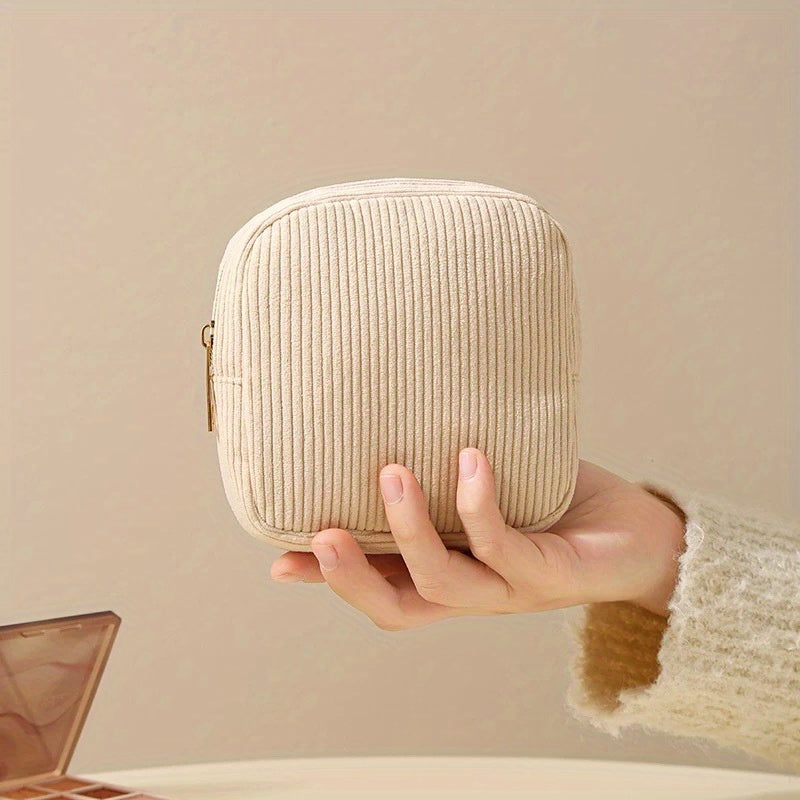 Compact Makeup Bags for Travel, Featuring Zippers, Earphone Storage, Sanitary Napkin Compartments, And Cosmetic Organization. Ideal for Women, These Small Pouches Are Perfect for Lipsticks And Other Cosmetics, Available in a Alpen Store