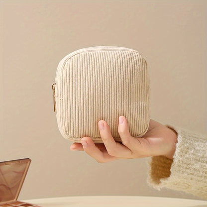 Compact Makeup Bags for Travel, Featuring Zippers, Earphone Storage, Sanitary Napkin Compartments, And Cosmetic Organization. Ideal for Women, These Small Pouches Are Perfect for Lipsticks And Other Cosmetics, Available in a Alpen Store