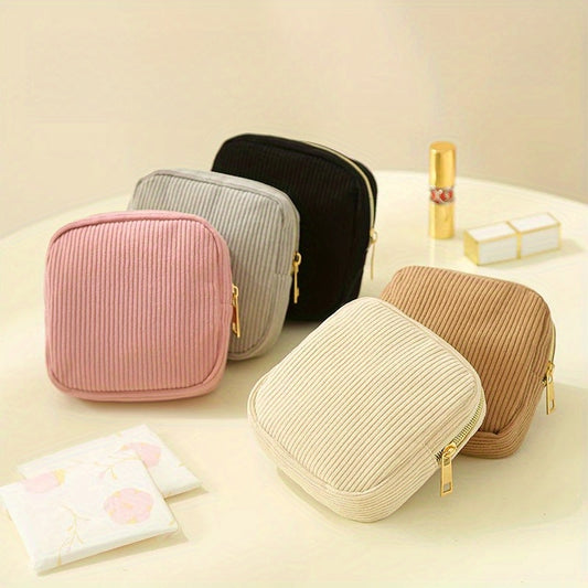 Compact Makeup Bags for Travel, Featuring Zippers, Earphone Storage, Sanitary Napkin Compartments, And Cosmetic Organization. Ideal for Women, These Small Pouches Are Perfect for Lipsticks And Other Cosmetics, Available in a Alpen Store