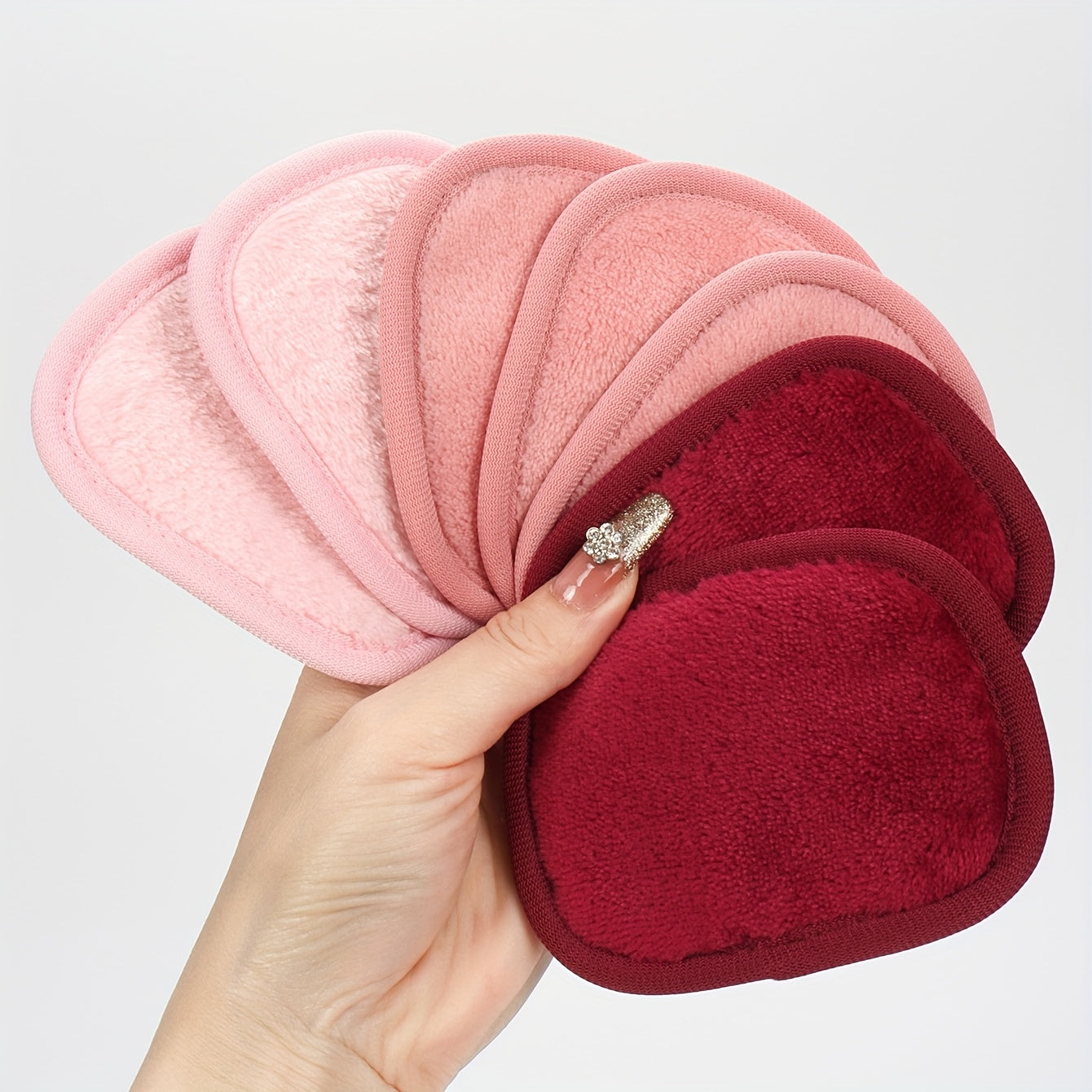 810 Makeup Remover Wipes Gradient 7pcs, Machine Washable and Reusable, Suitable for All Light Beige Types Alpen Store