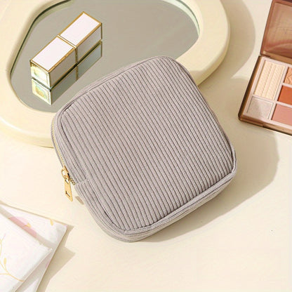 Compact Makeup Bags for Travel, Featuring Zippers, Earphone Storage, Sanitary Napkin Compartments, And Cosmetic Organization. Ideal for Women, These Small Pouches Are Perfect for Lipsticks And Other Cosmetics, Available in a Alpen Store