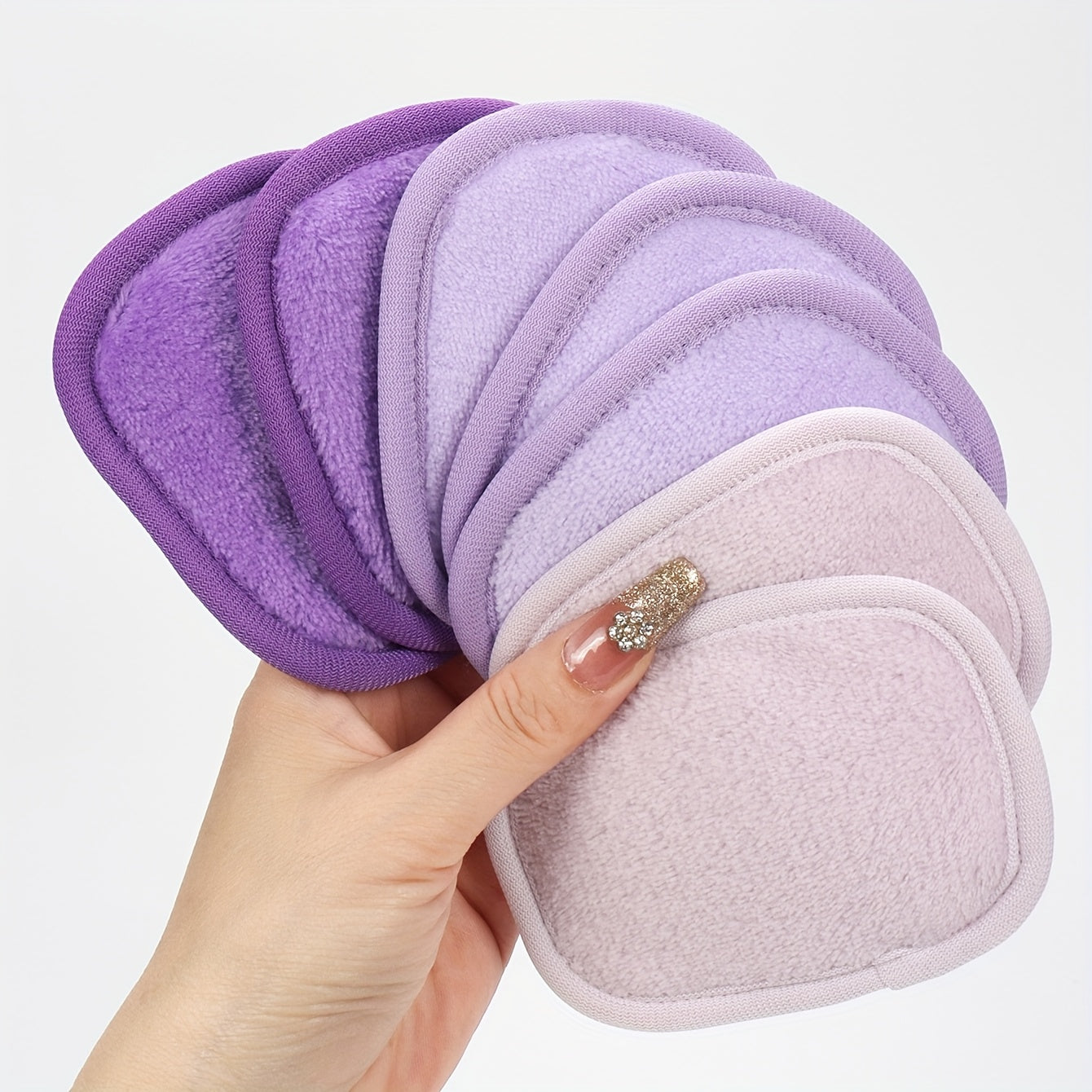 810 Makeup Remover Wipes Gradient 7pcs, Machine Washable and Reusable, Suitable for All Light Beige Types Alpen Store