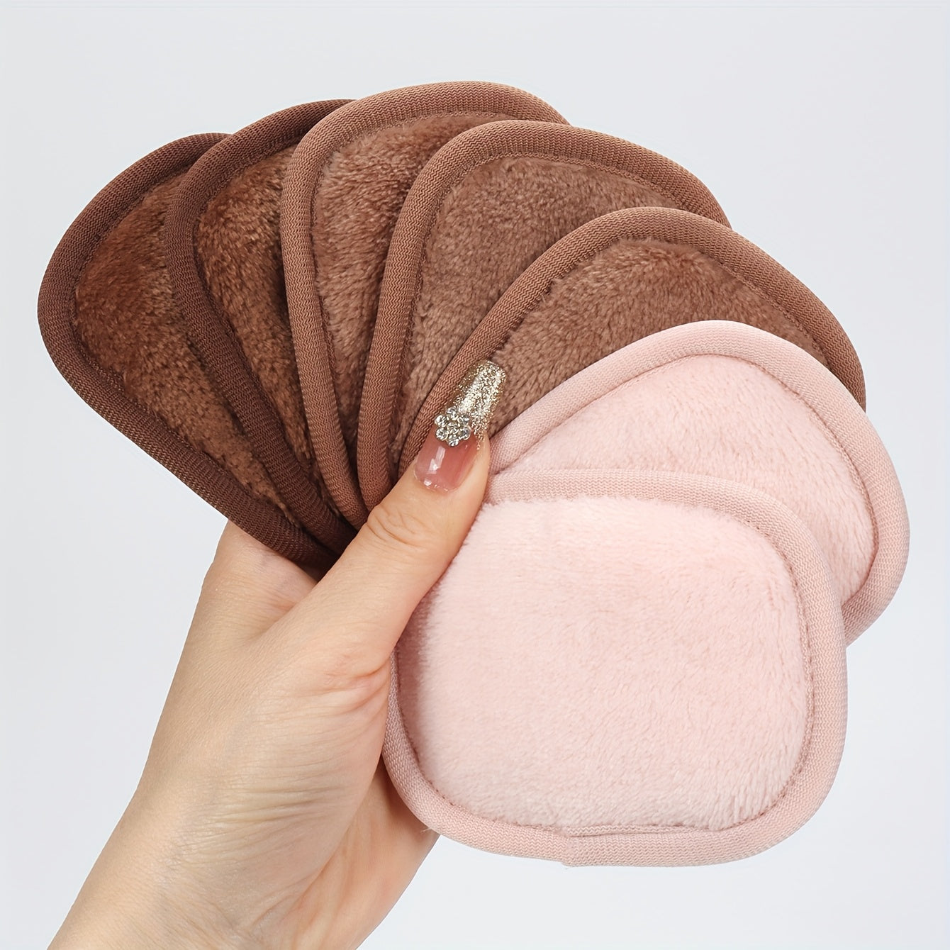 810 Makeup Remover Wipes Gradient 7pcs, Machine Washable and Reusable, Suitable for All Light Beige Types Alpen Store