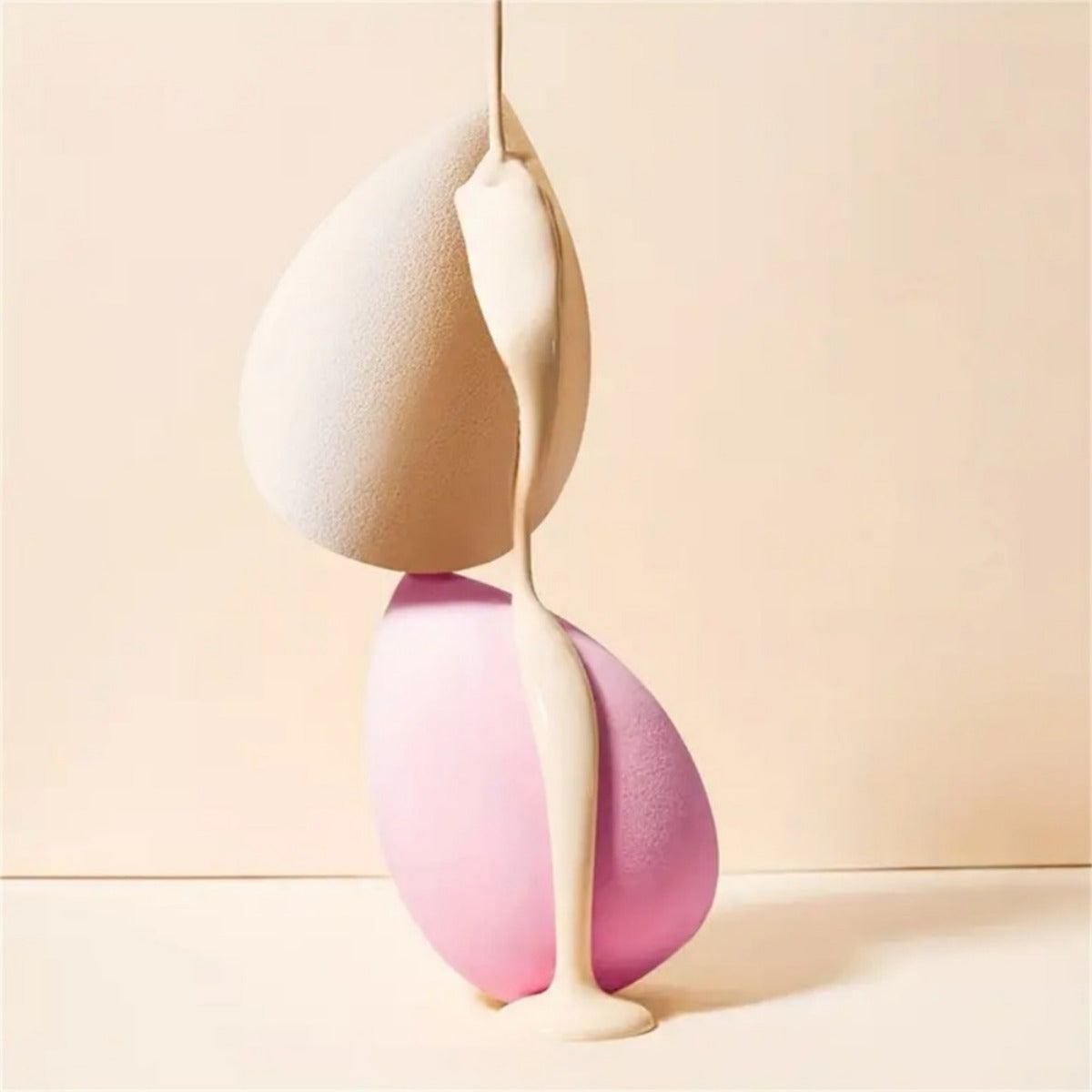 2pcs Beauty Makeup Sponge Powder Puff Set, Beauty Makeup Egg, Latex-Free Beauty Makeup Puff for Liquid, Cream And Foundation Mixing Beauty Tools Alpen Store